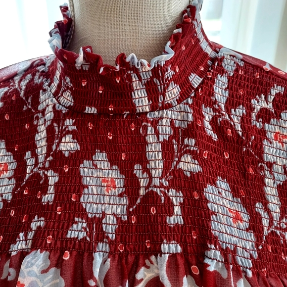 A.N.A LONG SLEEVE  TURTLE NECK UMPIRE STYLE BLOUSE - Picture 2 of 5